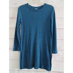 Old Navy Waffle Knit Shirt Women’s XS Blue 3/4 Sleeve Crew Neck Top Shirt Solid